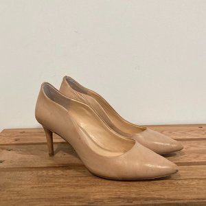 Vince Camuto Leather Beige Pumps
